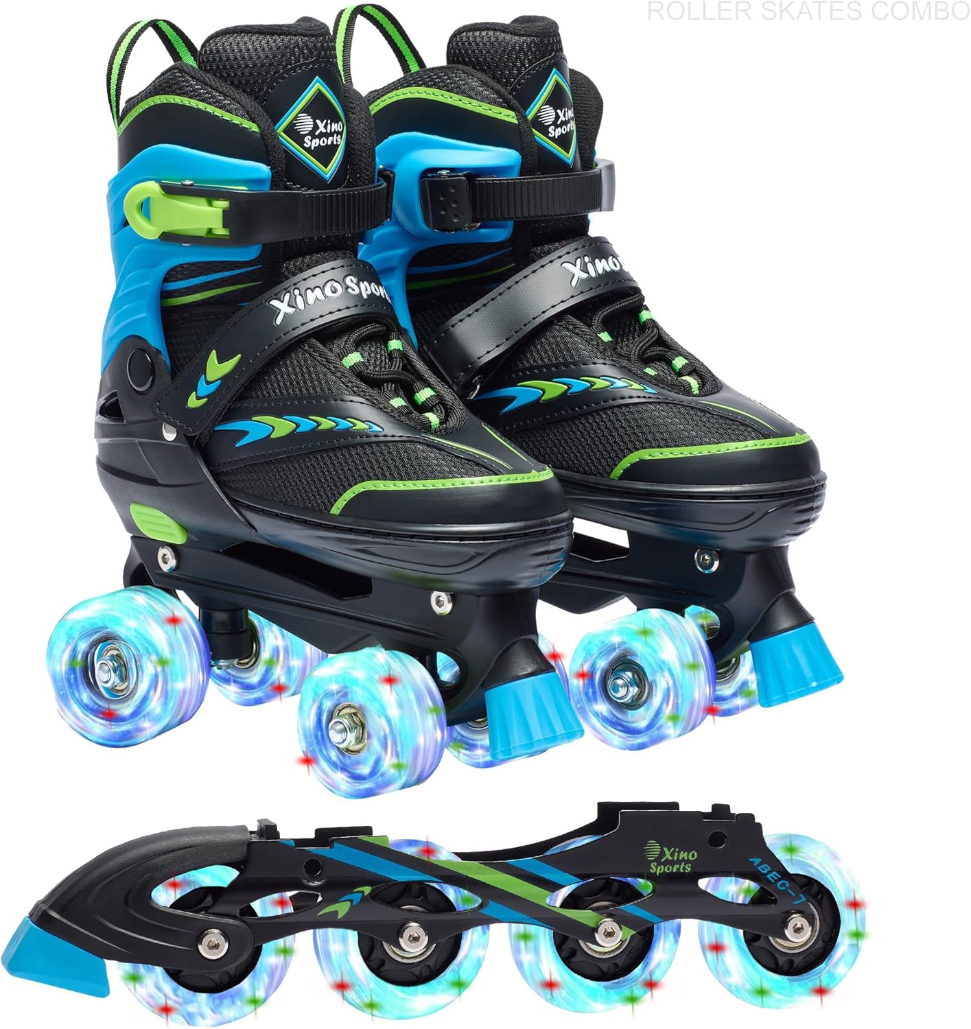 XINO SPORTS 2 in 1 Combo Roller Skates for Kids & Teens