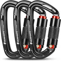 FresKaro UIAA 25kN Auto Locking Climbing Carabiner - Large D Shape
