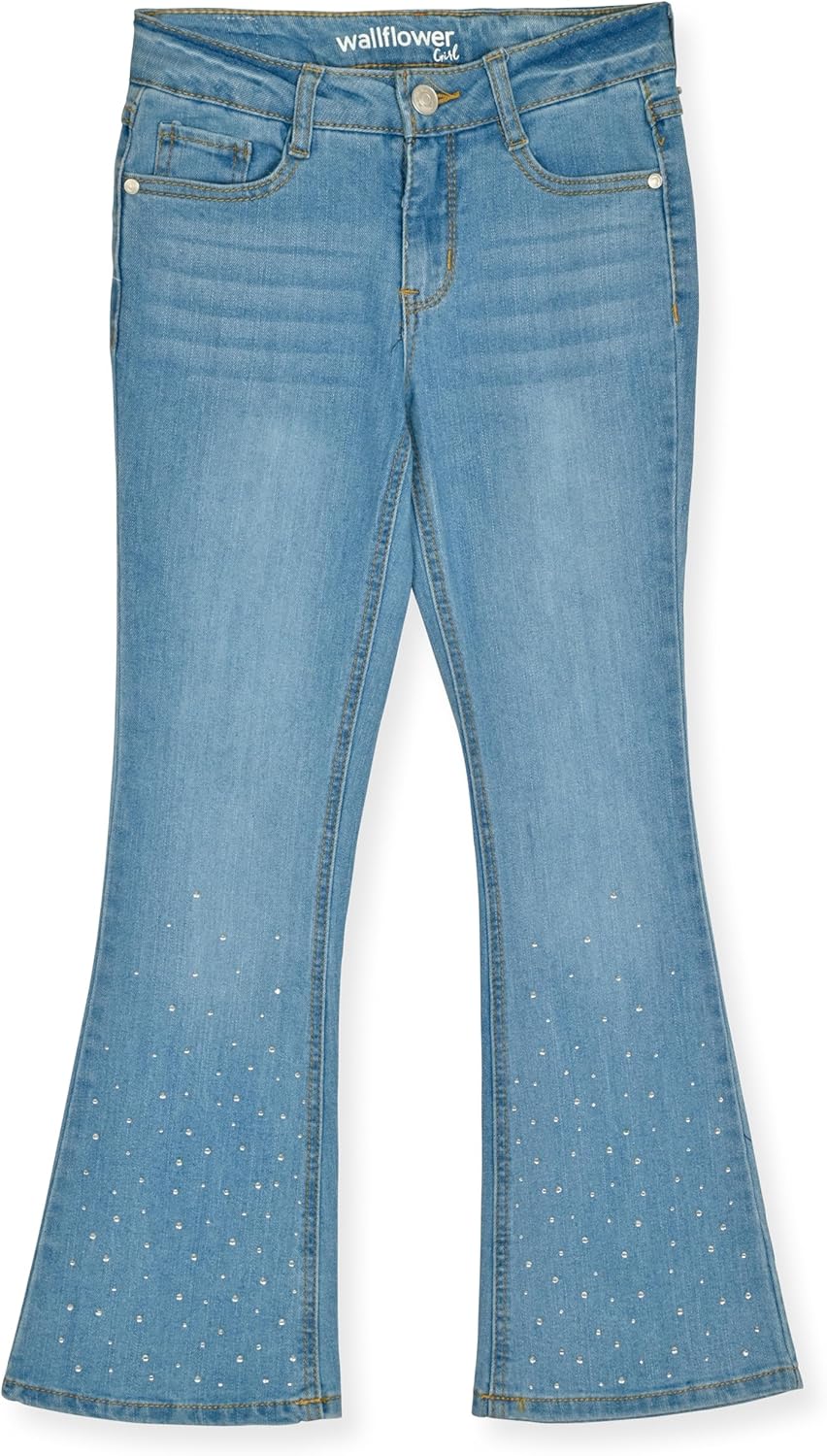 WallFlower Girls Jeans for Kids - Stylish 5 Pocket Denim Pants