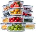 Glass Food Storage Containers 24pc Set - Airtight Meal Prep