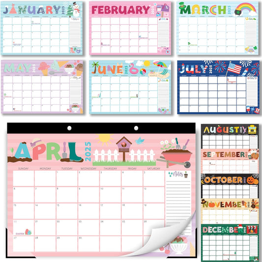 2025-2026 18-Month Desk Calendar - Organized Planning for Home, School, Office