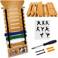 Karate Belt Display Rack Bamboo 10 Belt Holder - Personalized Wall