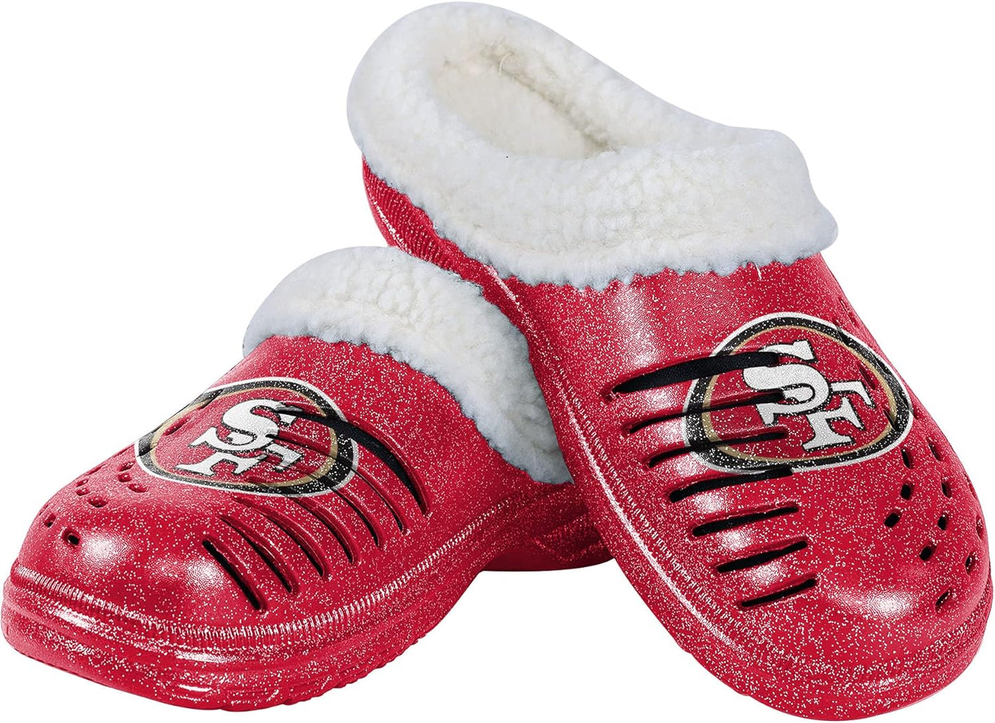 FOCO Women's NFL Team Logo Sherpa Lined Glitter Clogs Review