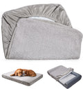 Dog Bed Cover Replacement - Quilted Waterproof Plush Cover (54.0 in x