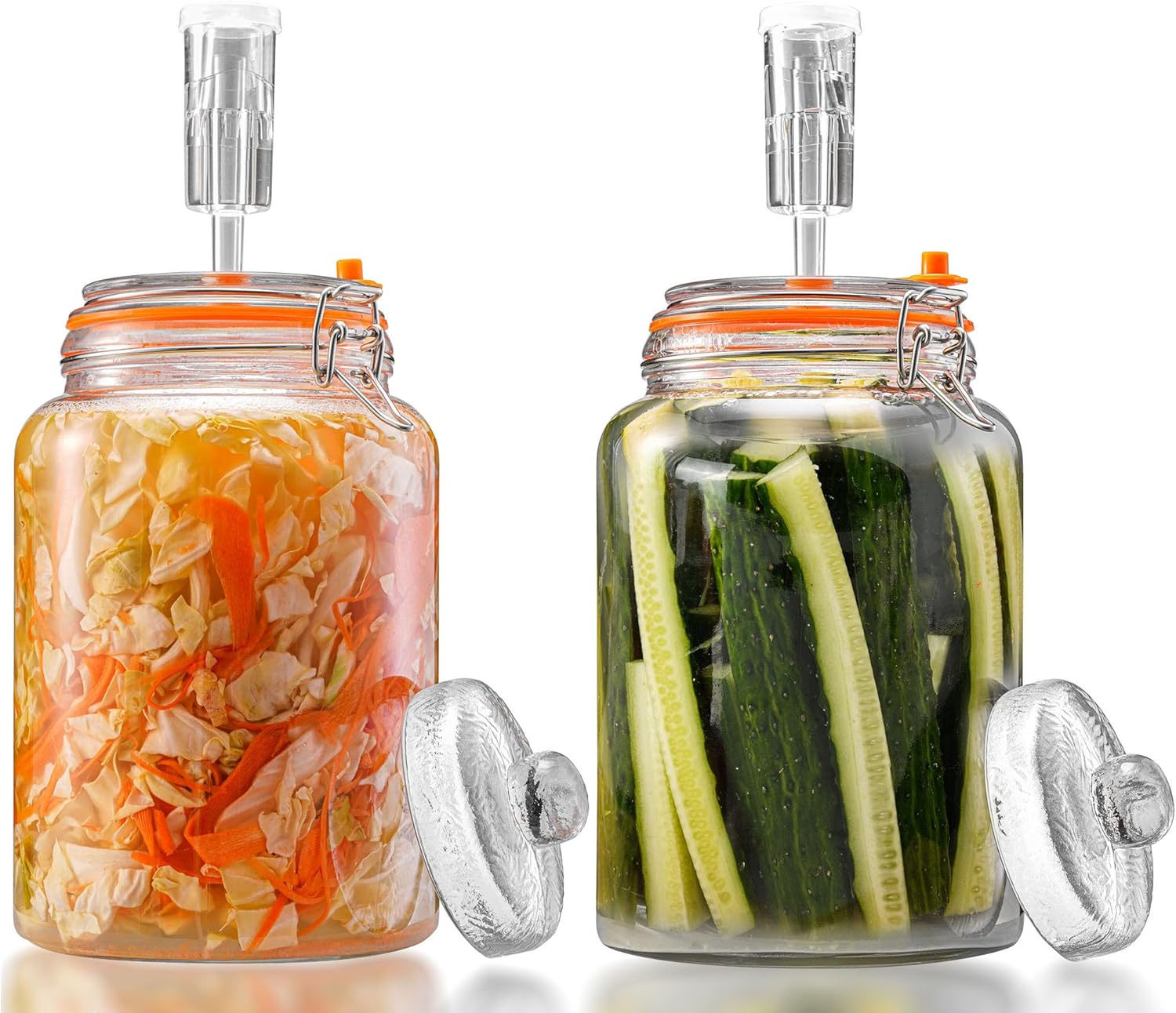 1 Gallon Fermentation Jars with Weights & Airlocks for Home Use