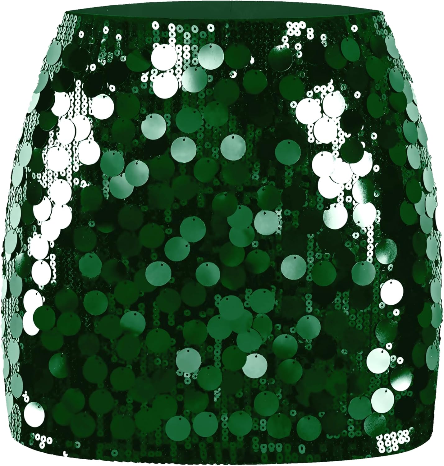 MANER Women's Sequin Mini Skirt for Night Out Parties