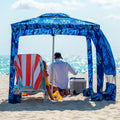 AMMSUN Beach Cabana 6.2ftx6.2ft Coral Tropical - Instant Sun Shade