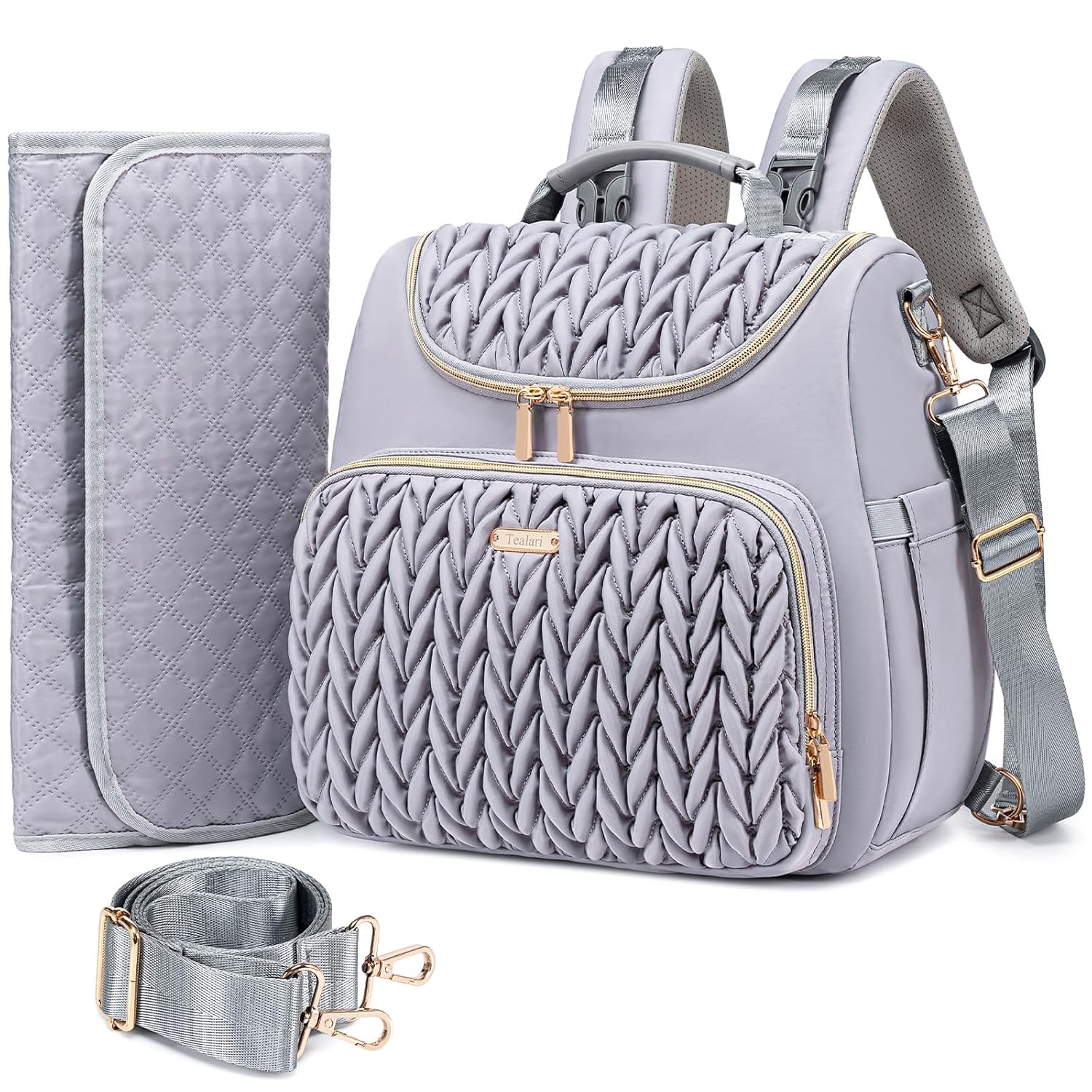 4 in 1 Convertible Diaper Bag Backpack for Stylish Parents
