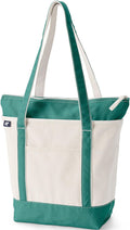 Lands' End Zip Top Long Handle Canvas Tote Bag - Durable Everyday else