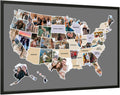 USA Photo Map 50 States Travel Map for Couples - Photo Maker Included