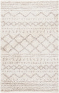 Arizona Shag Accent Rug 3ft 2in x 5ft Ivory & Beige - Plush Moroccan