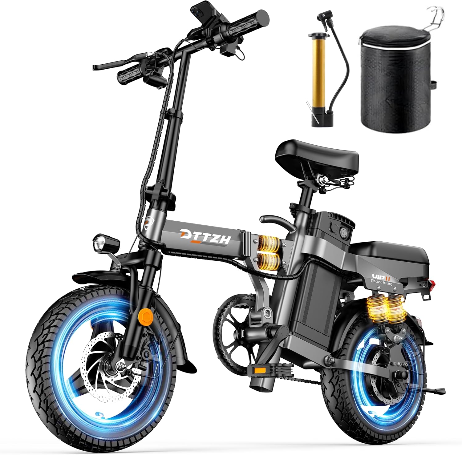 A12 Foldable Ebike for Adults with Keyless Ignition and Range