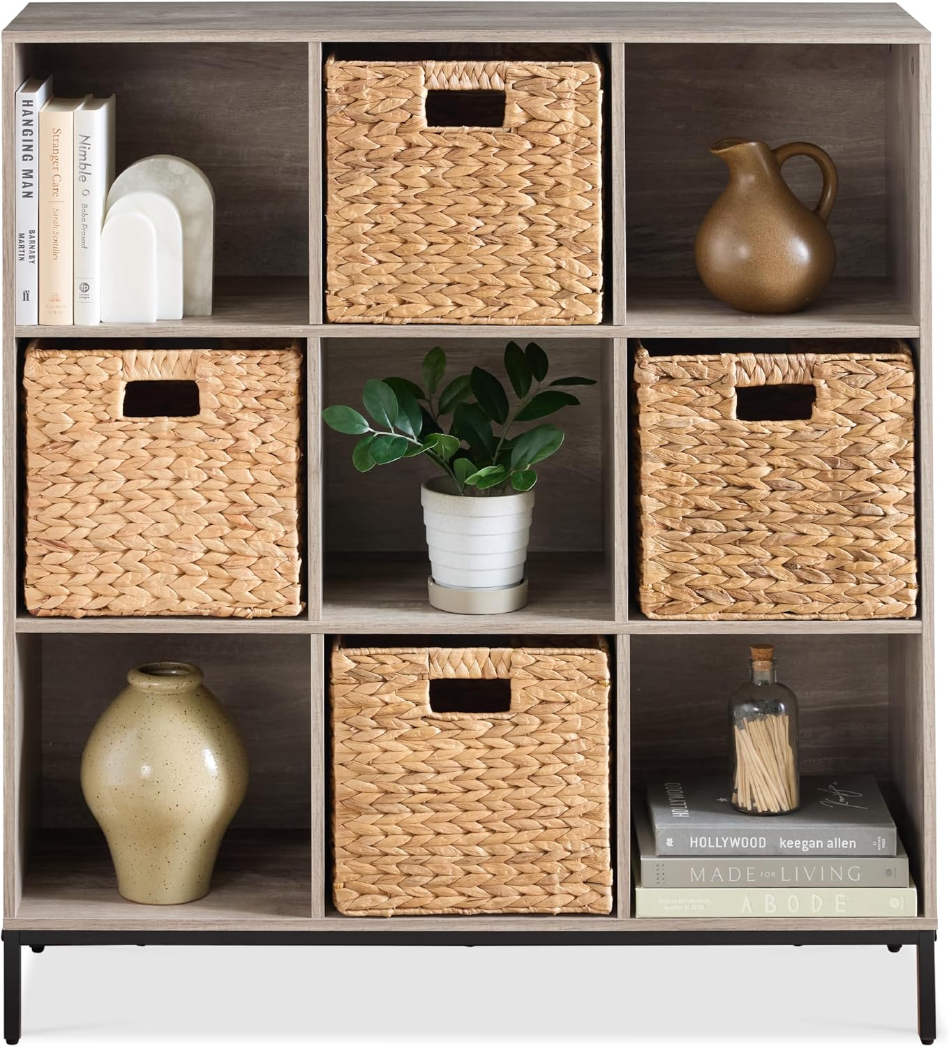 9-Cube Bookshelf Organizer for Living Room and Office Use
