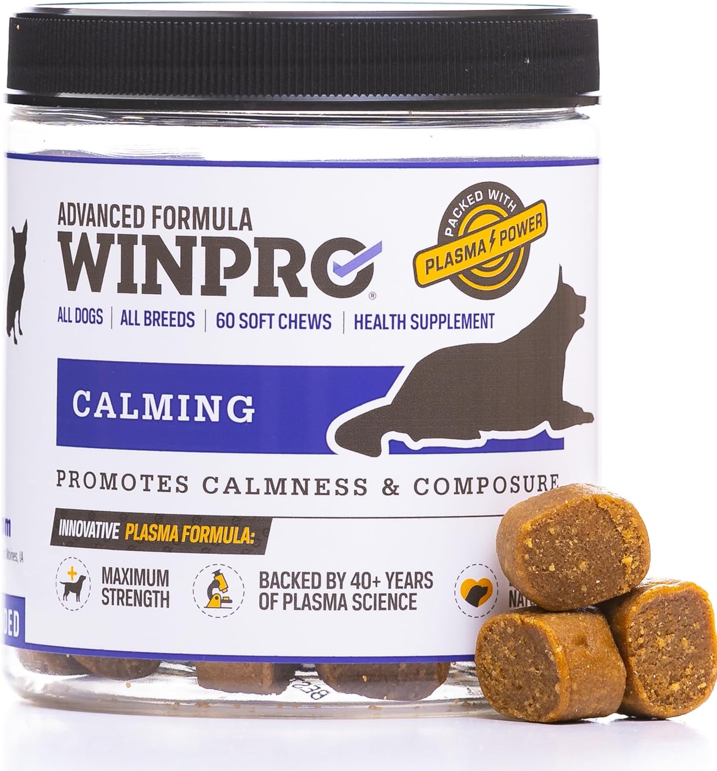WINPRO Calming Chews for Dogs - Natural Stress Relief Solution