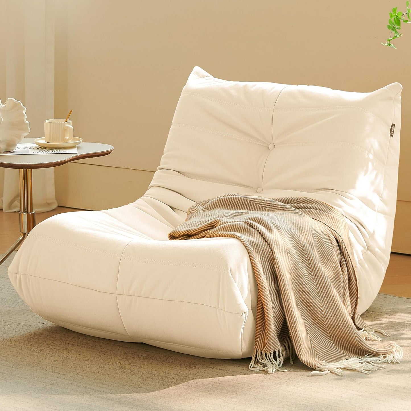 Premium Suede Bean Bag Chair - Stylish & Comfy!