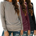 Women's 3-Pack Long Sleeve Shirts for Fall Style and Comfort