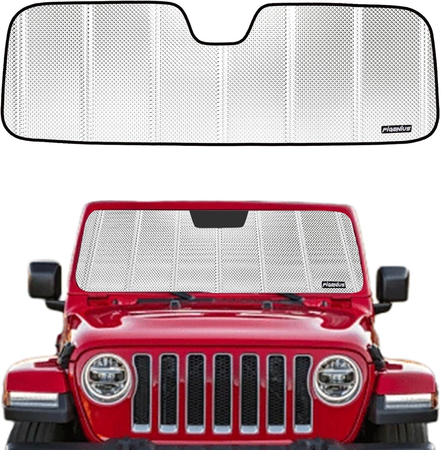 Windshield Sun Shade for Jeep Wrangler 1997-2006 - BLAZBLOCK