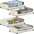 Under Bed Storage with Wheels XXL 60L Rolling Drawer - Clear Lid