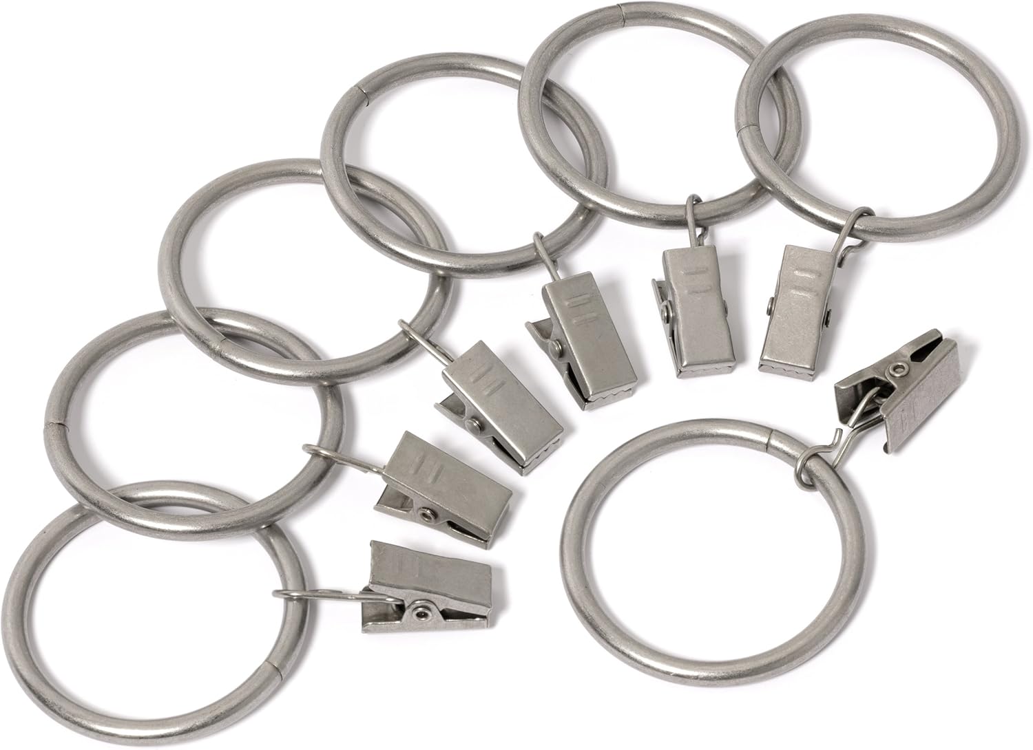 Satin Nickel Curtain Rings - Securely Hang Your Curtains!