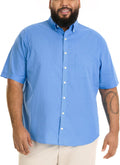 Big and Tall Wrinkle Free Short Sleeve Button Down Shirt - No-Tuck so