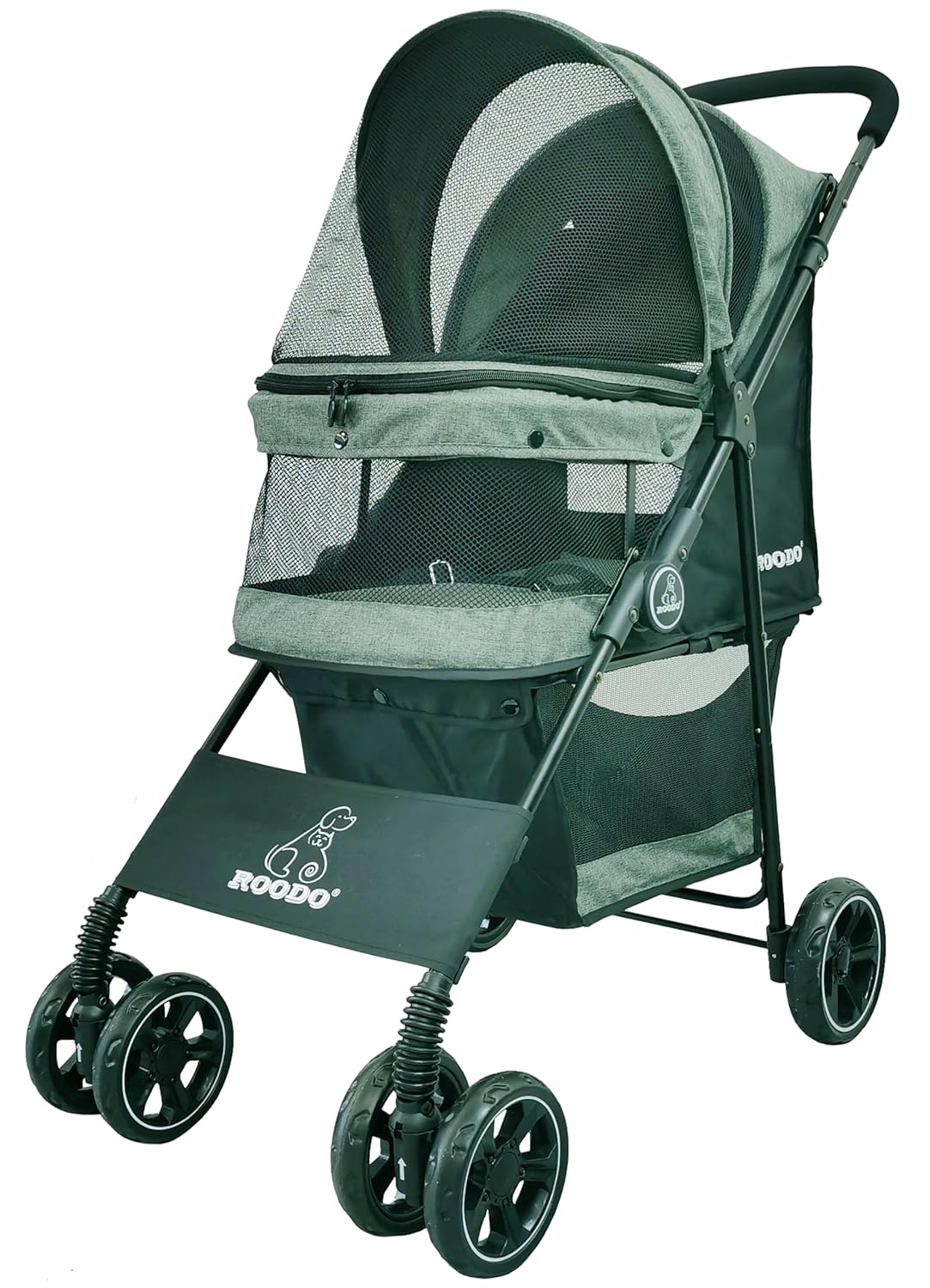 ROODO 4 Wheel Pet Stroller for Small Dogs and Cats, Lightweight