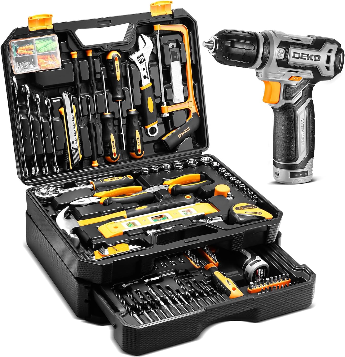 DEKOPRO 12V Cordless Drill Toolbox