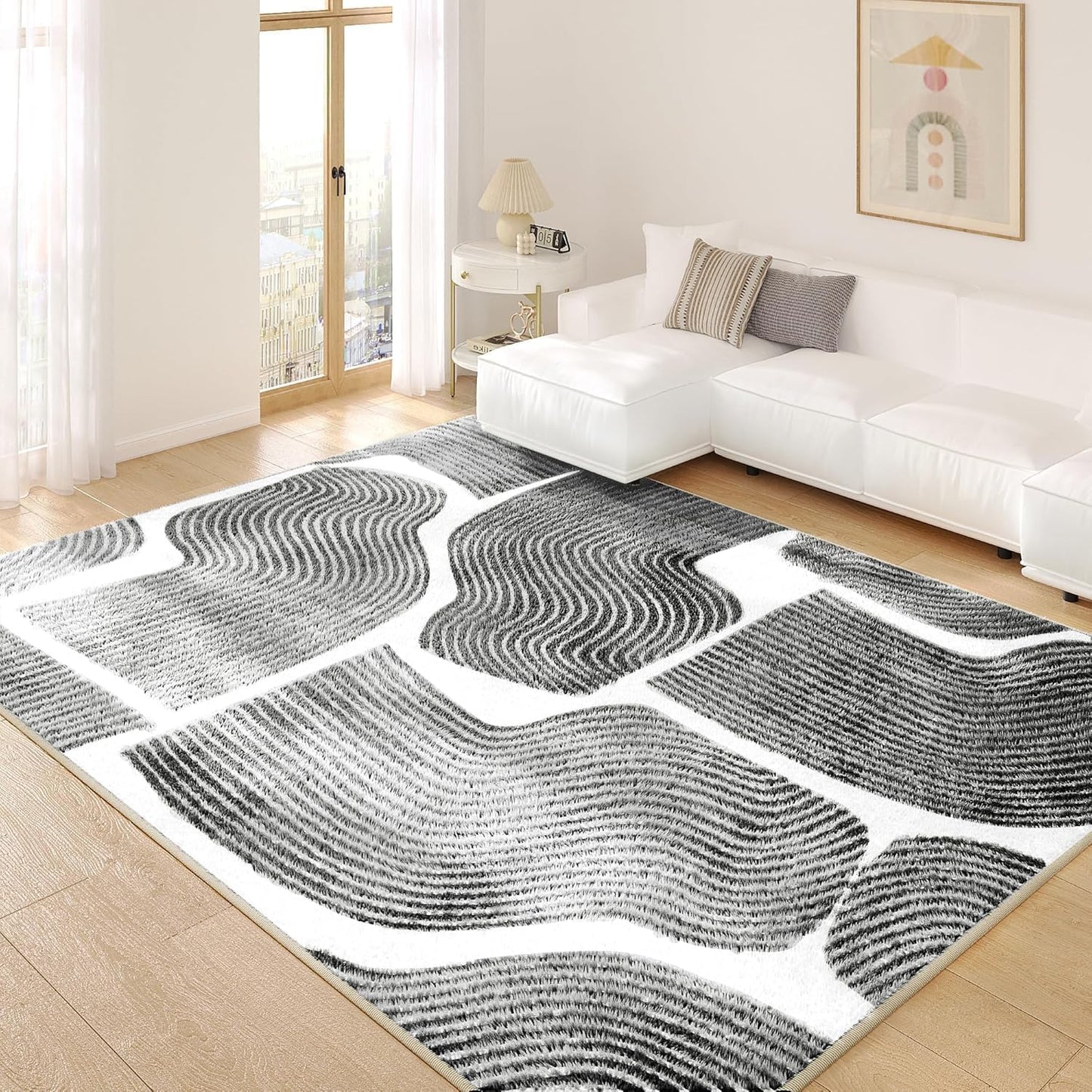 ODIKA Washable Area Rug 6x9 - Ultra Soft & Stain Resistant
