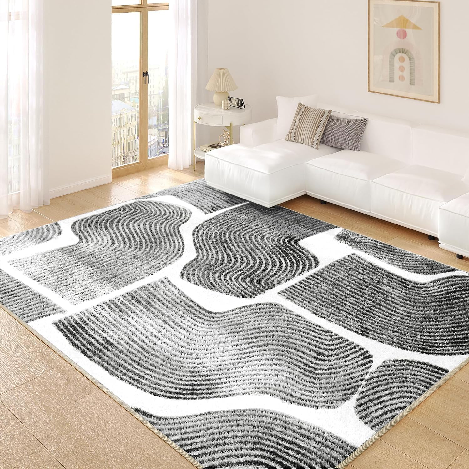 ODIKA Washable Area Rug 6x9 - Ultra Soft & Stain Resistant