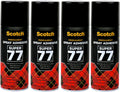 Scotch Super 77 Multipurpose Adhesive Spray 4 Pack - Fast Bonding