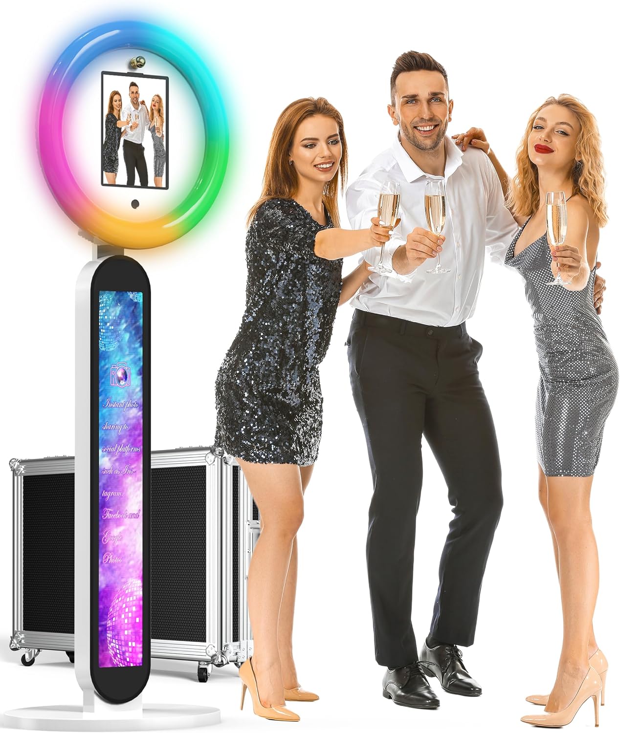 Photo Booth Stand for iPad with Custom Logo and RGB Light