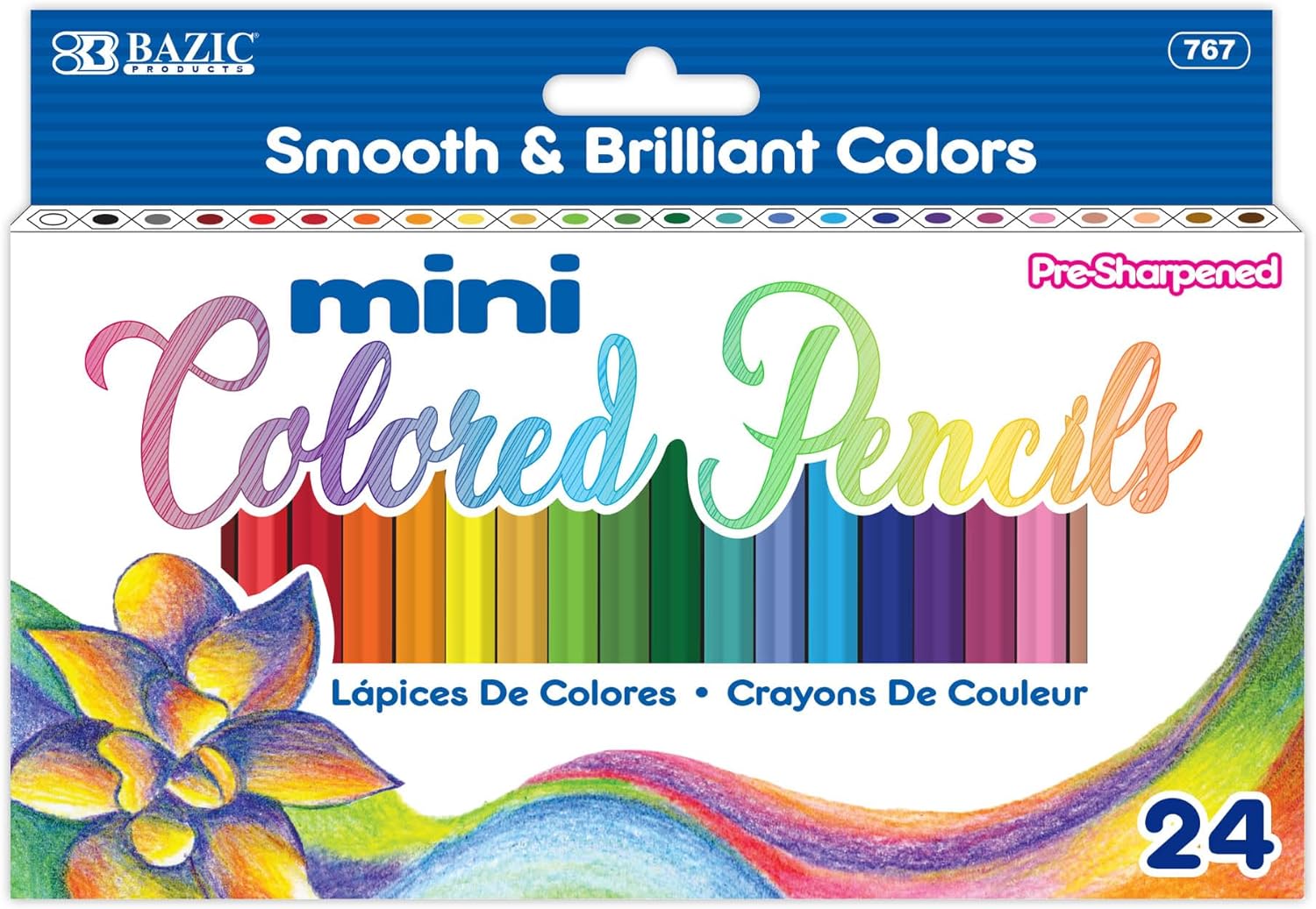 BAZIC Products Colored Pencils Set for Art Drawing and Sketching