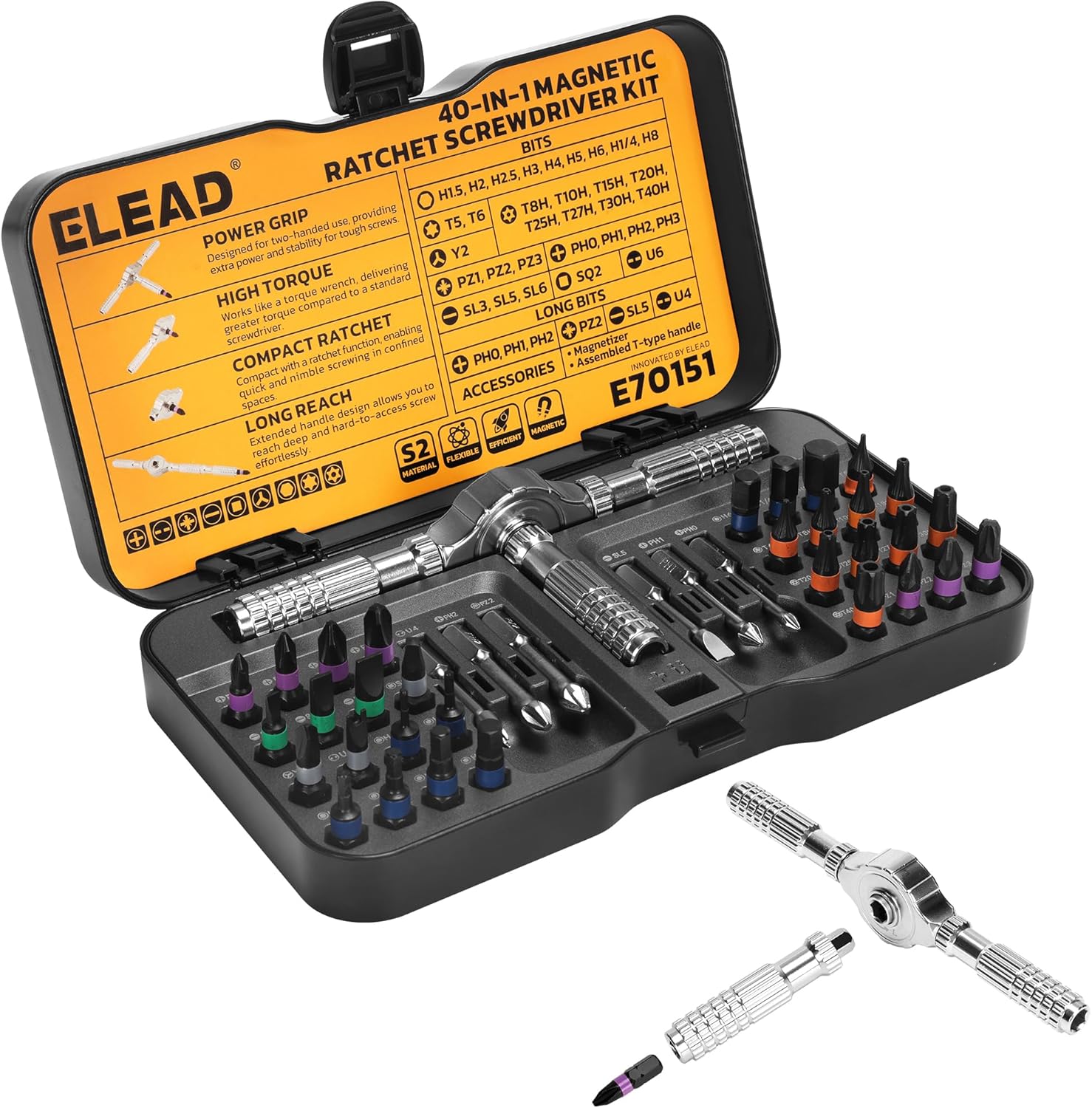 40 in 1 Magnetic Ratchet Screwdriver Set for DIY Projects