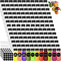 165 Pcs 2 oz Small Plastic Juice Bottles with Black Caps - Reusable