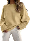 Oversized Fuzzy Knit Pullover Sweater for Women - Cozy Style