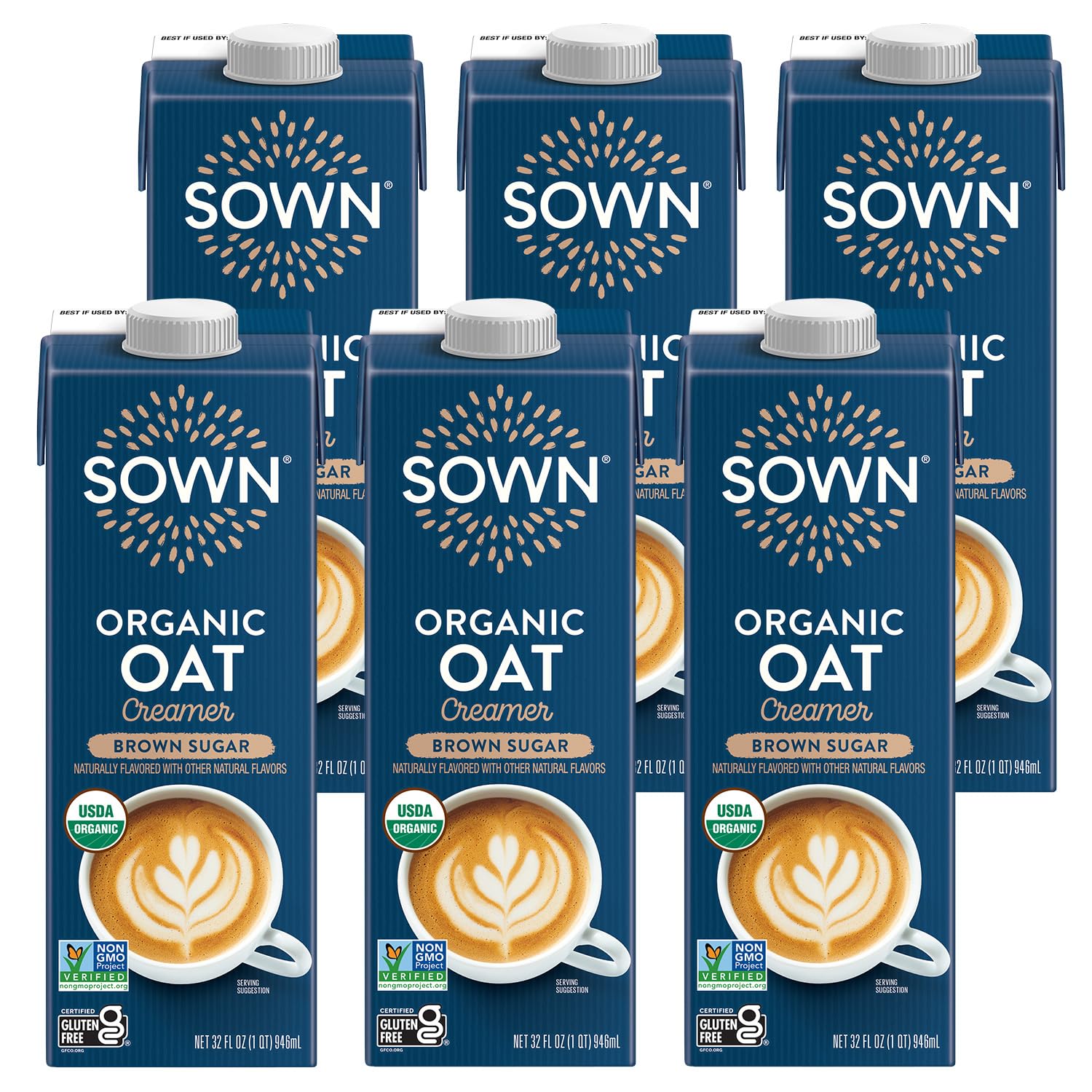 SOWN Organic Oat Creamer Brown Sugar - Non Dairy Coffee Bliss