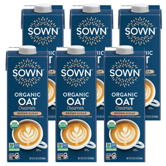SOWN Organic Oat Creamer Brown Sugar - Non Dairy Coffee Bliss