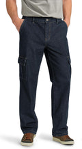 Tapata Men's Relaxed Fit Cargo Jeans Elastic Waist - Work Utility look