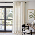Linen Blend Curtain 108 Inches Extra Long for Bedroom Living Room