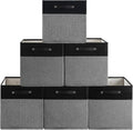13 x 13 Inch Fine Linen Storage Bins with Handles - Collapsible 6 Pack