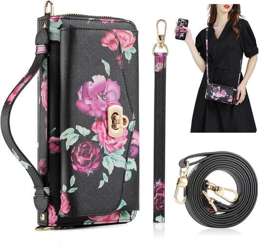 Crossbody Wallet Case for iPhone 16 Pro Max by REEGINCH