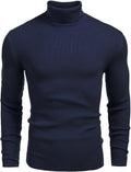 COOFANDY Mens Ribbed Slim Fit Turtleneck Sweater - Warm, Soft Knit