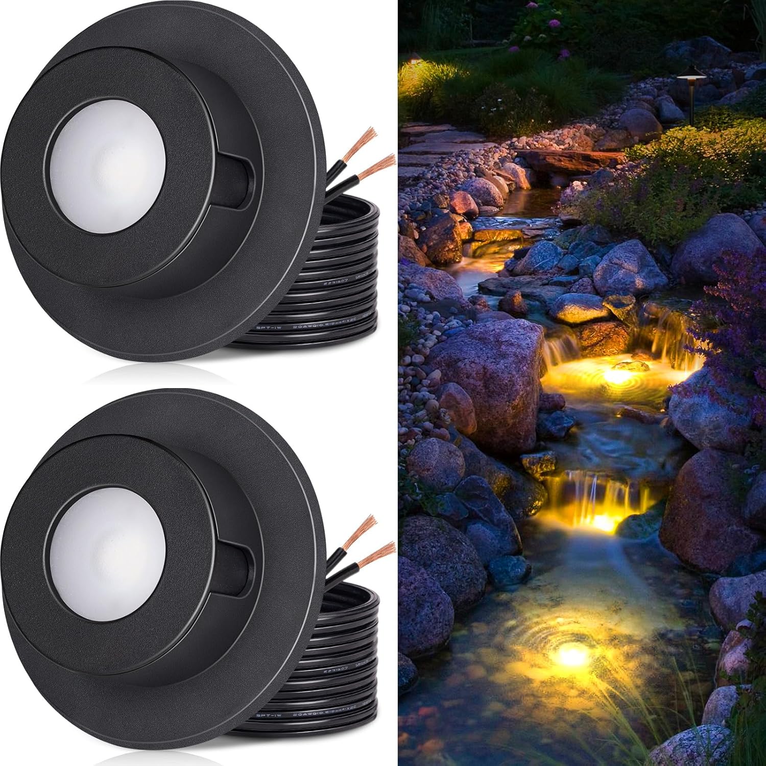 Bright 3W LED Underwater Pond Lights for Fountains and Waterfalls
