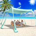 Large Beach Tent Canopy Pop Up Shade 10x10ft - UPF50+ Sun Shelter