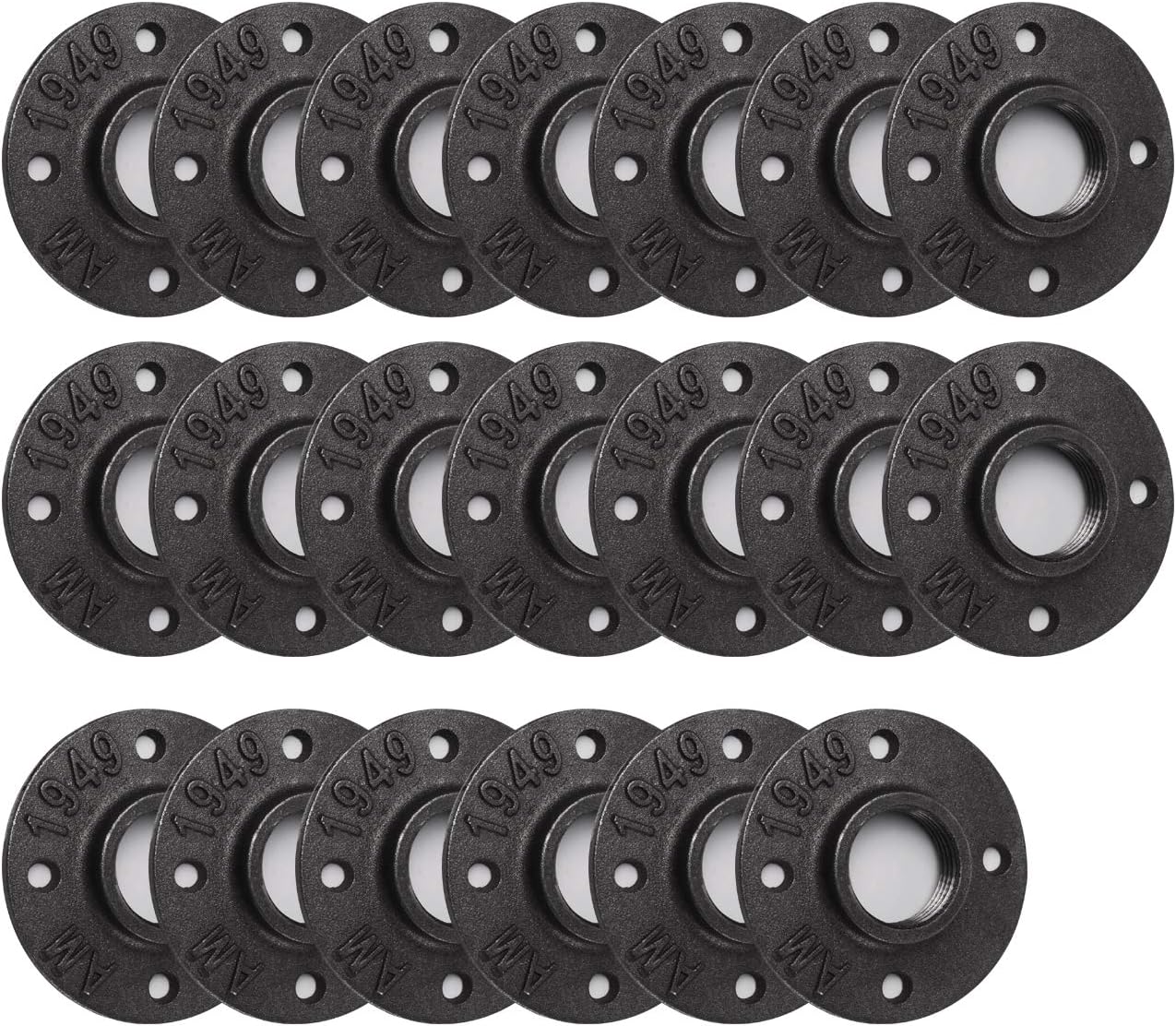 3/4in Floor Flange 20 Pack for Vintage DIY Projects and Decor