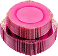 102PCS Clear Hot Pink Plastic Plates with Gold Rim - Party Plates