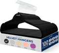 Velvet Hangers 100-Pack Slim Non-Slip Closet Organizers - Space Saving