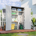 Aoxun Outdoor Resin Storage Shed 64 Cu.Ft - Waterproof 4-Door Cabinet