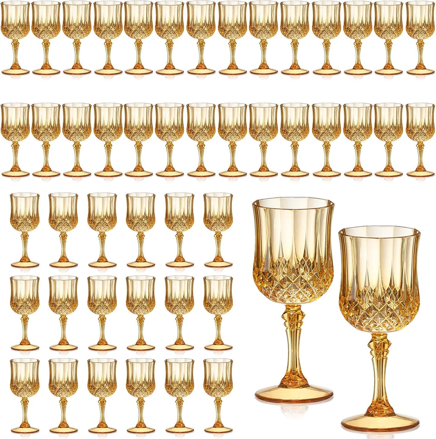 Vintage 7oz Plastic Wine Glasses for Stylish Celebrations