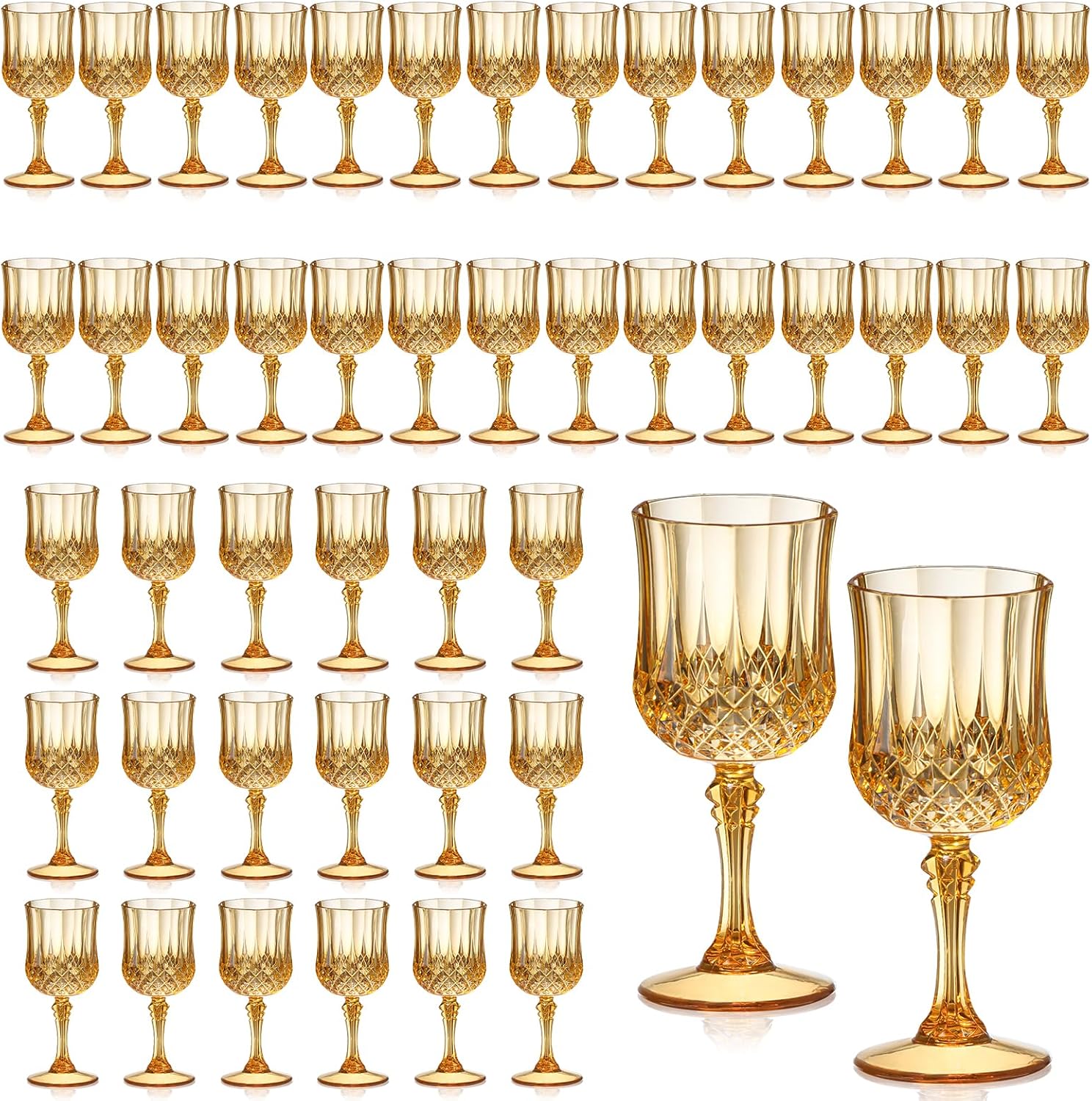 Vintage 7oz Plastic Wine Glasses for Stylish Celebrations