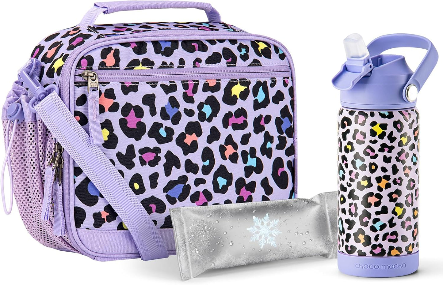 Choco Mocha Kids Lunch Box with Water Bottle for School Use